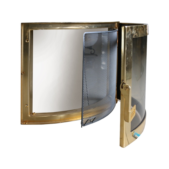 Фото товара Дверца каминная 9056, со стеклом, золото (Aito)