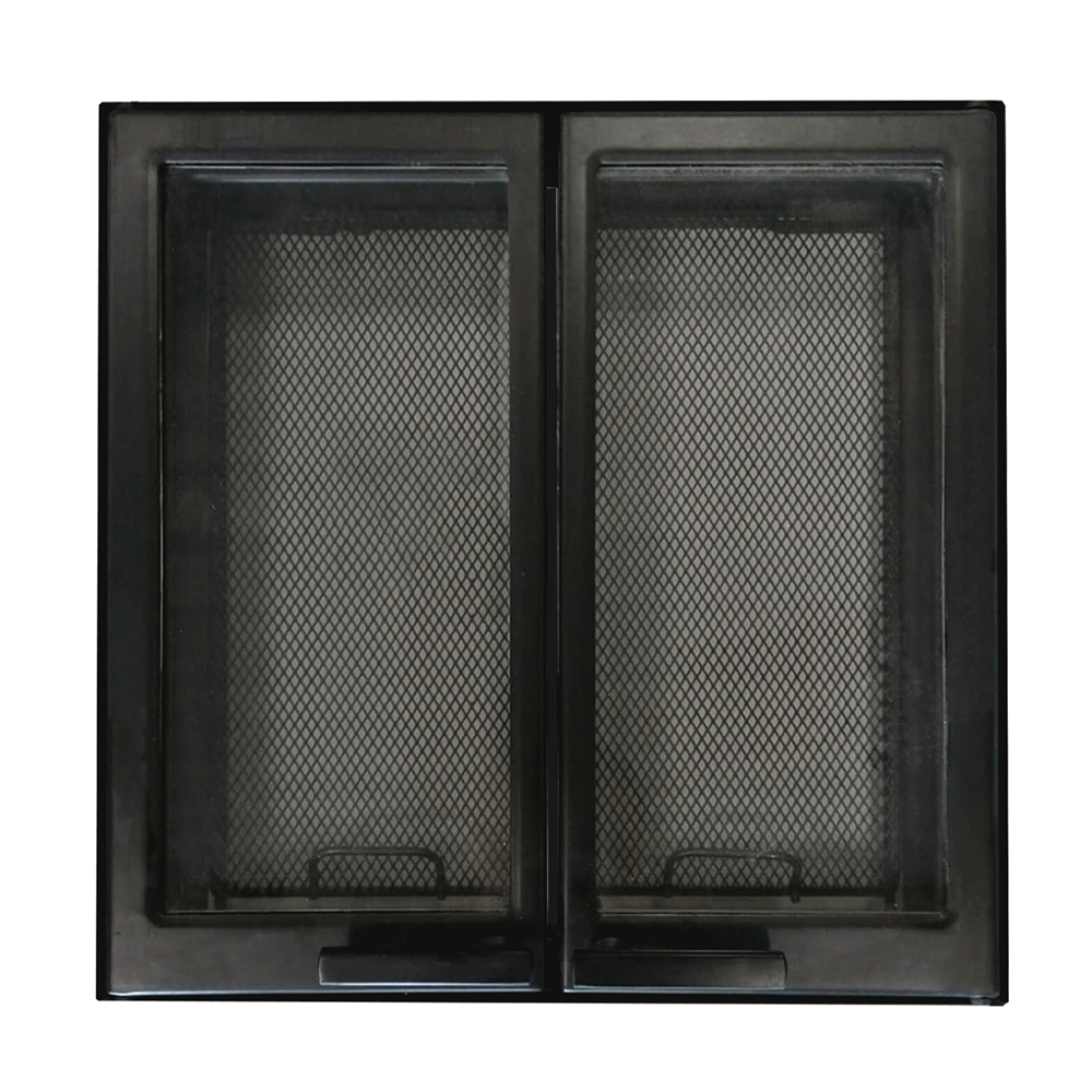 Фото товара Дверь каминная 9114U, со стеклом, черная (Aito)