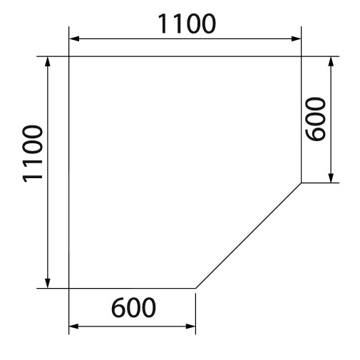 Фото товара Предтопочный лист VPL021-R7010, 1100х1100, серый (Вулкан)